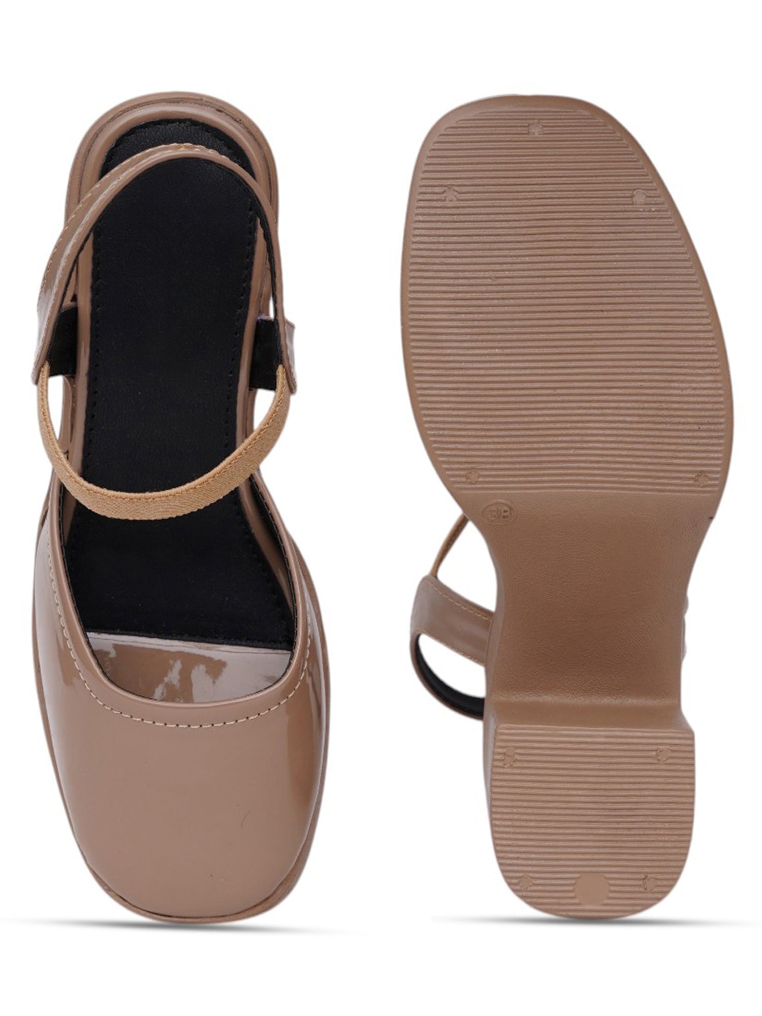 Trendy Open Toe Backstrap Block Heel Sandals
