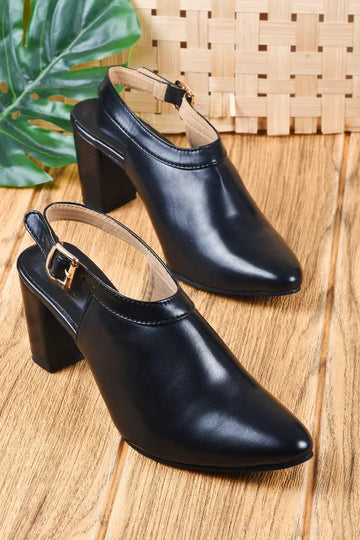 Classic Slingback Block Heel Shoes