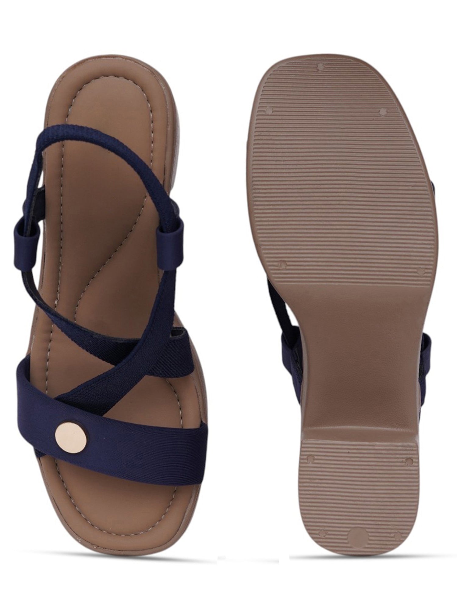 Elegant Cross-Strap Block Heel Sandals