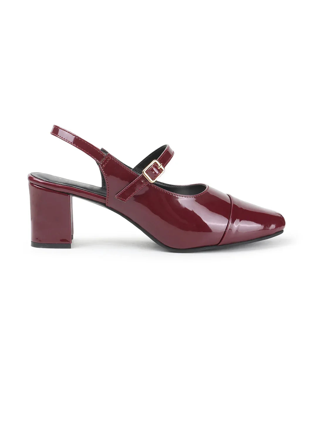 Classic Strap Detail Mid Heel Pumps