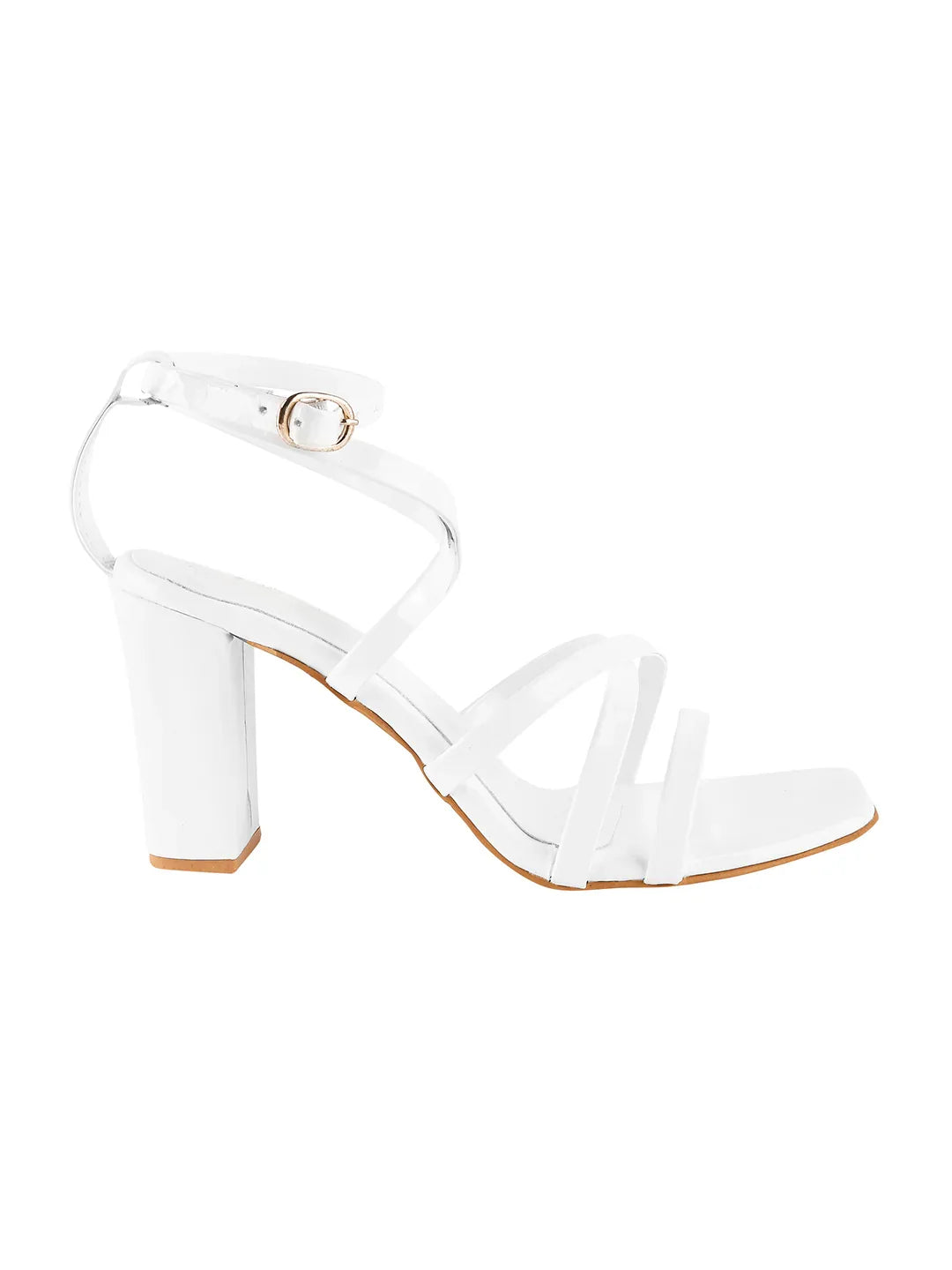 StrapAura Block Heel Sandals