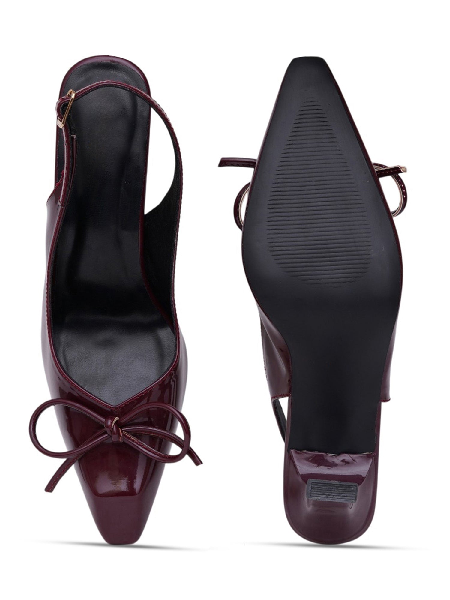 Twirl Bow Pointed Toe Slingback Heel