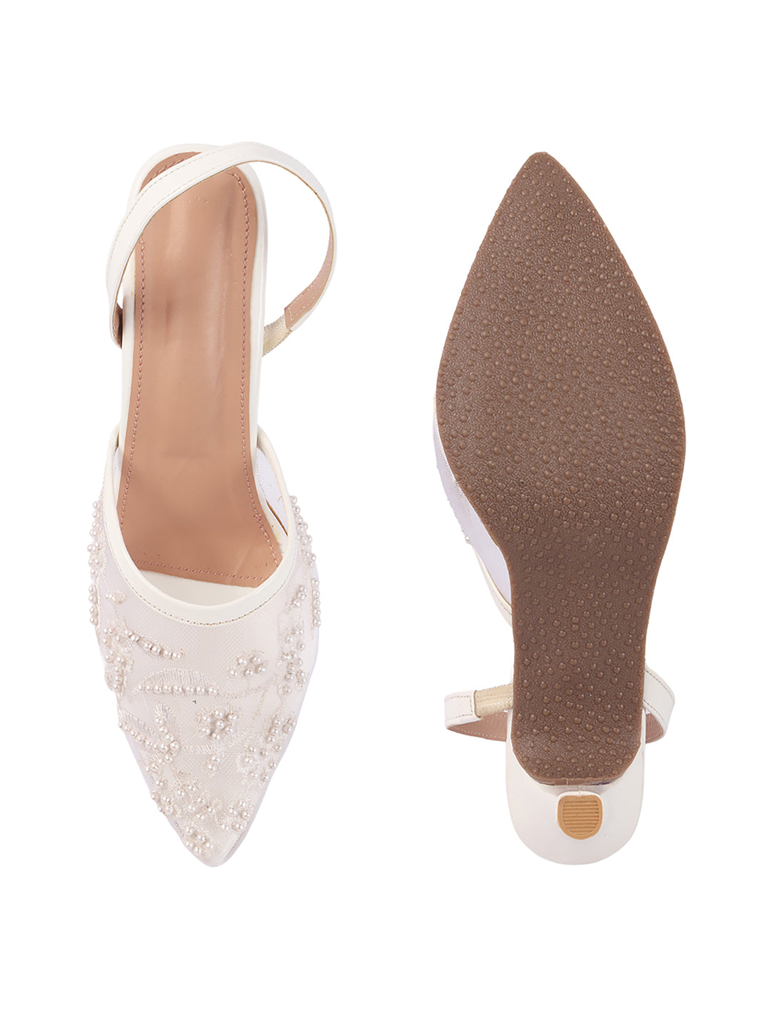 Beaded Bloom Embroidered Party mules Style Heels