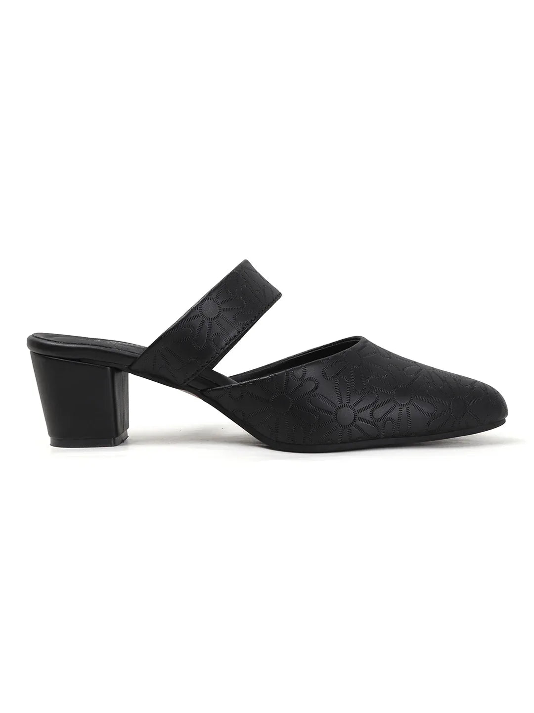 Glitter Strap Block Heel Sandals
