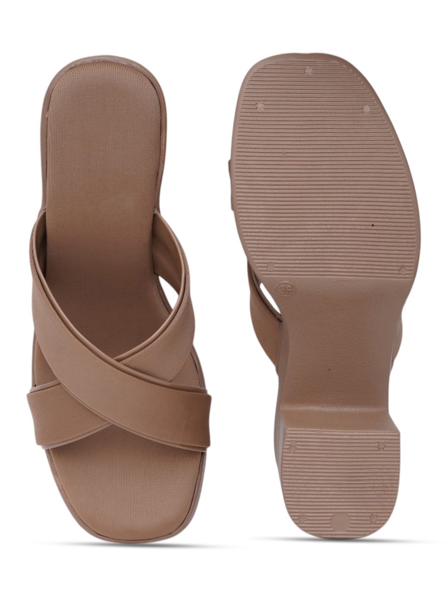 Stylish Cross-Strap Block Heel Sandals