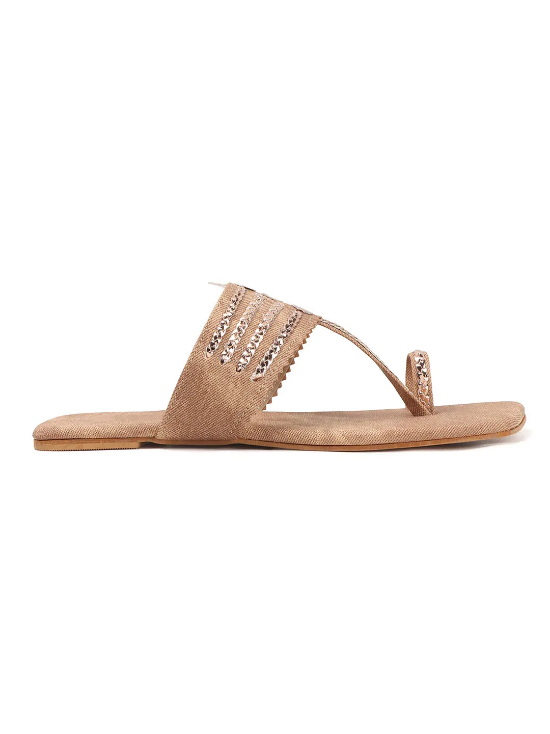 Ethnic Chain Detail Flats