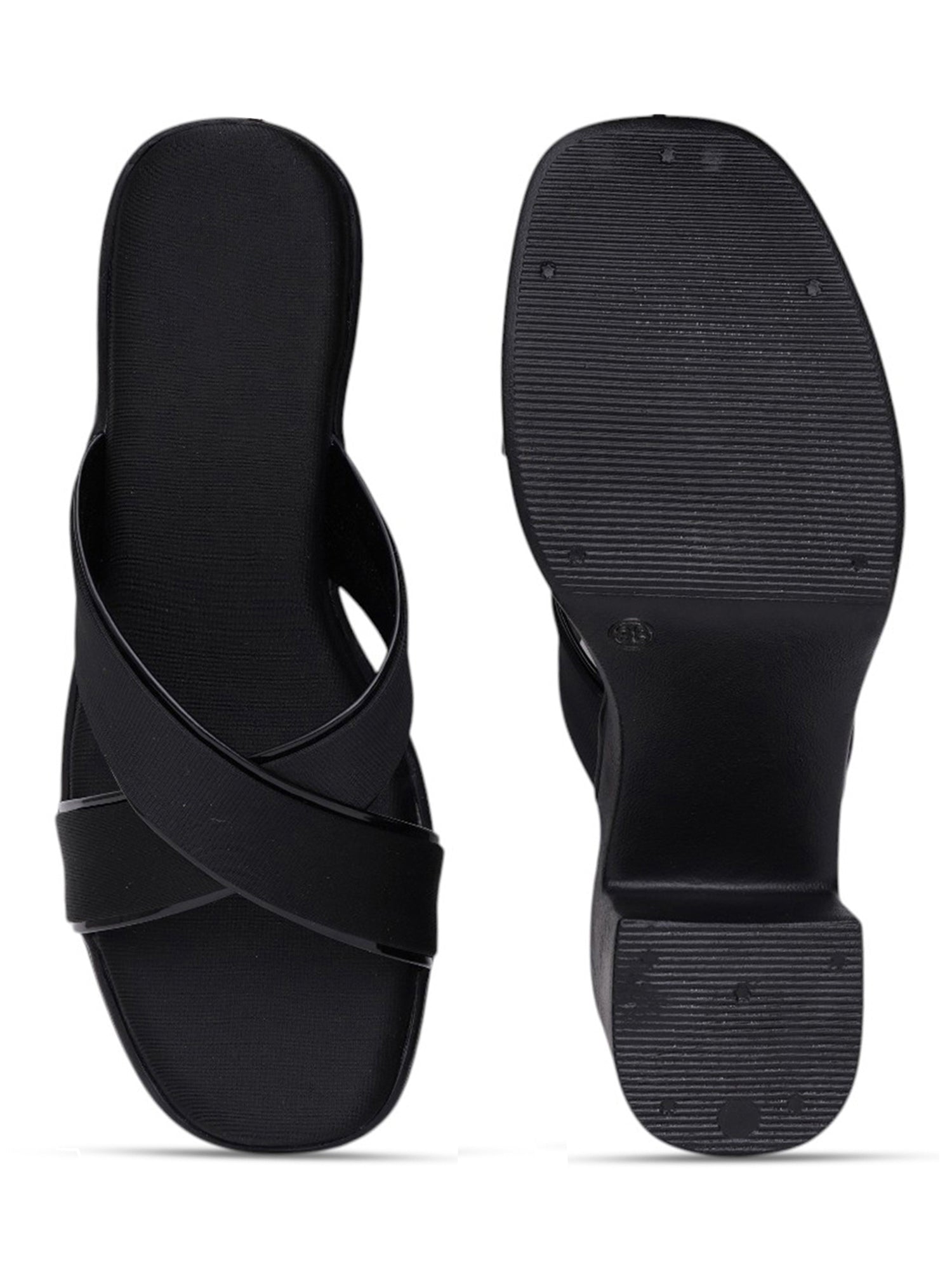 Stylish Cross-Strap Block Heel Sandals