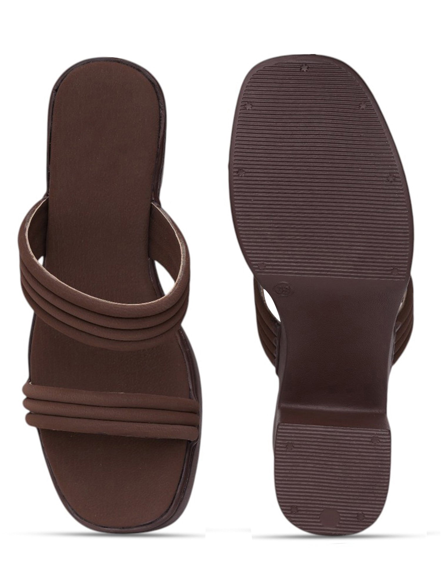 Trendy Padded Double-Strap Block Heel Sandals