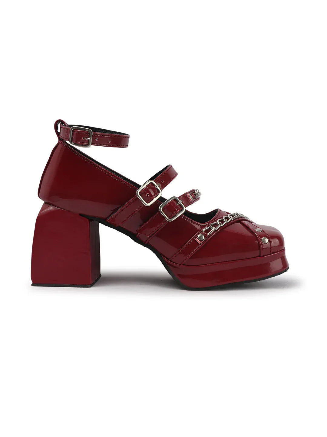 Statement Chain Accent Mary Jane Heels