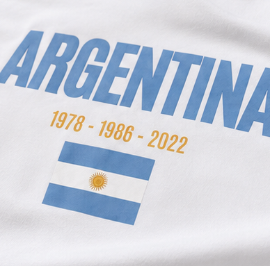 Argentina Blue Print Fitted Crop Tee