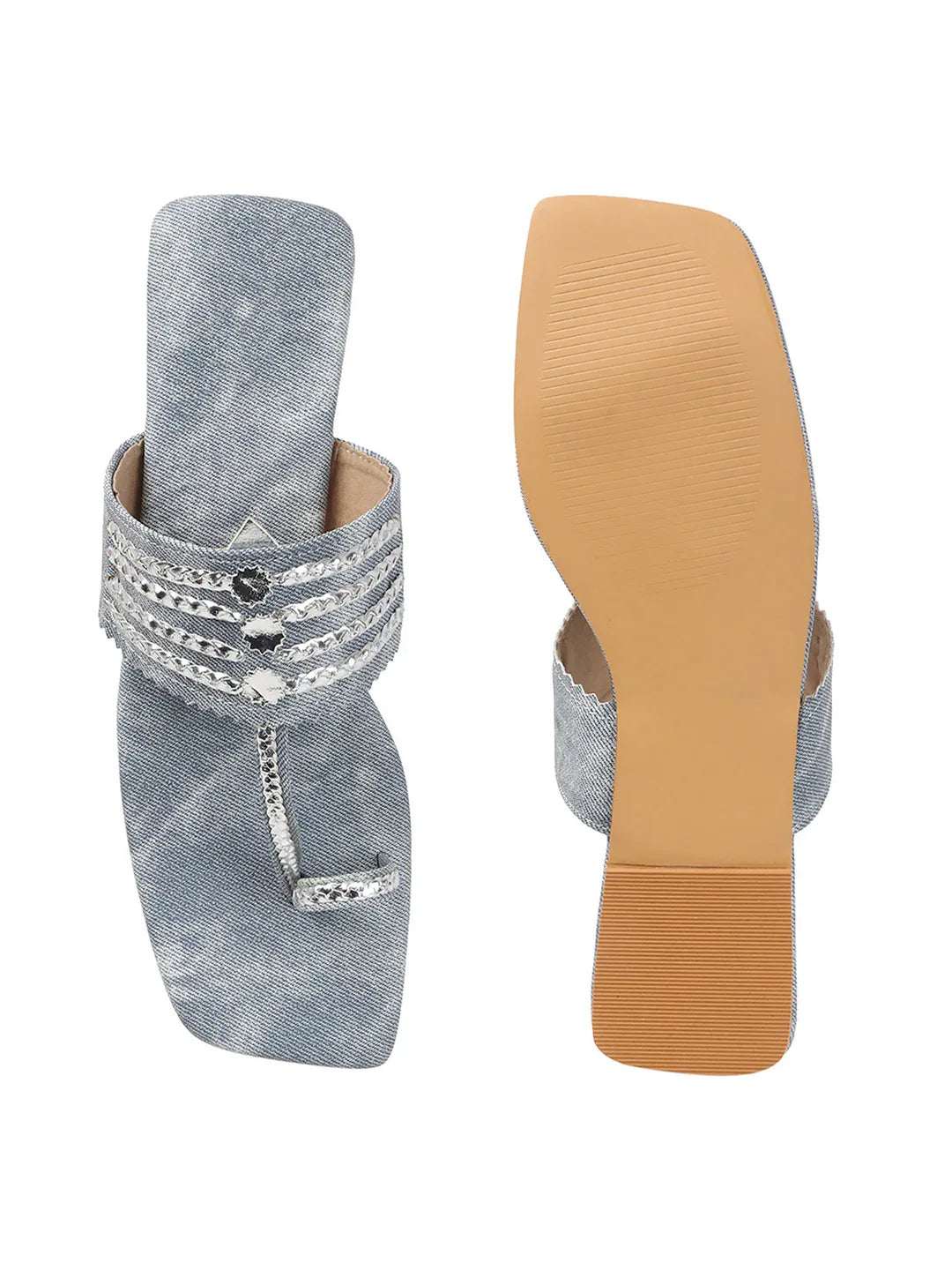 Ethnic Chain Detail Flats