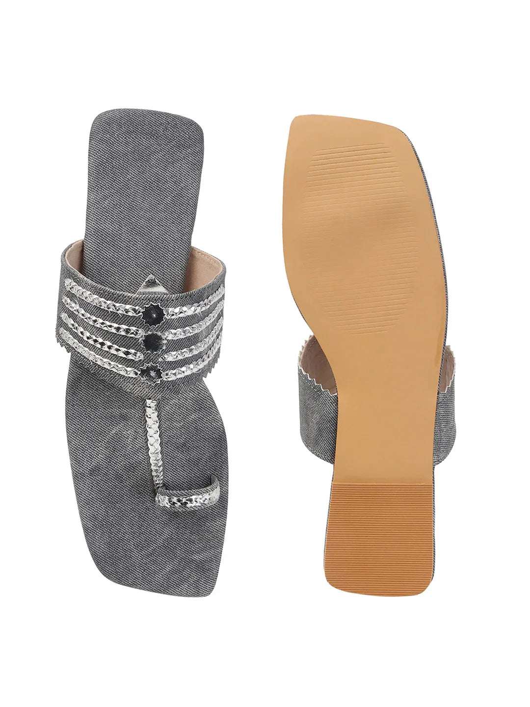 Ethnic Chain Detail Flats