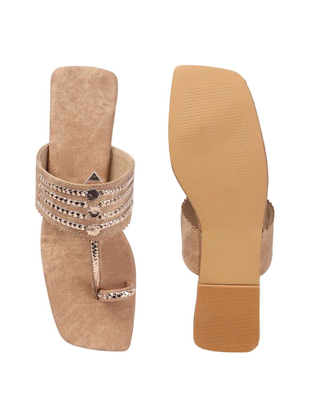 Ethnic Chain Detail Flats