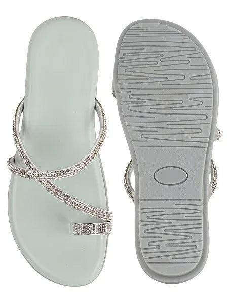 Shimmer Line Slip-On Flats