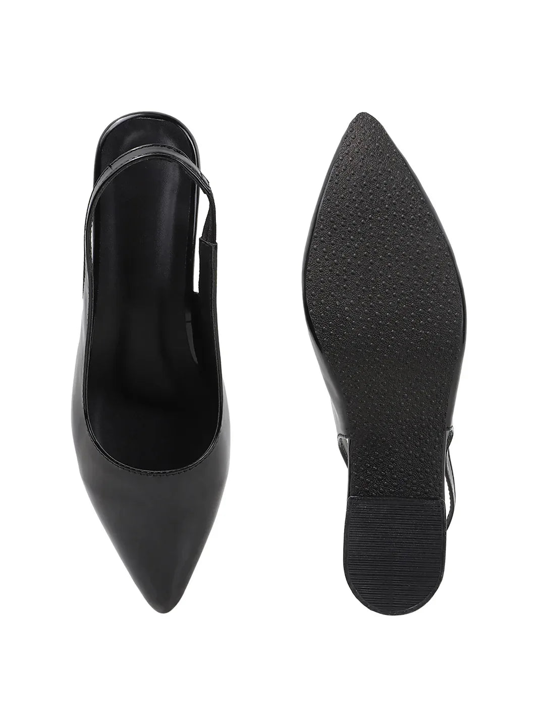 Classic Slingback Block Heel Pumps