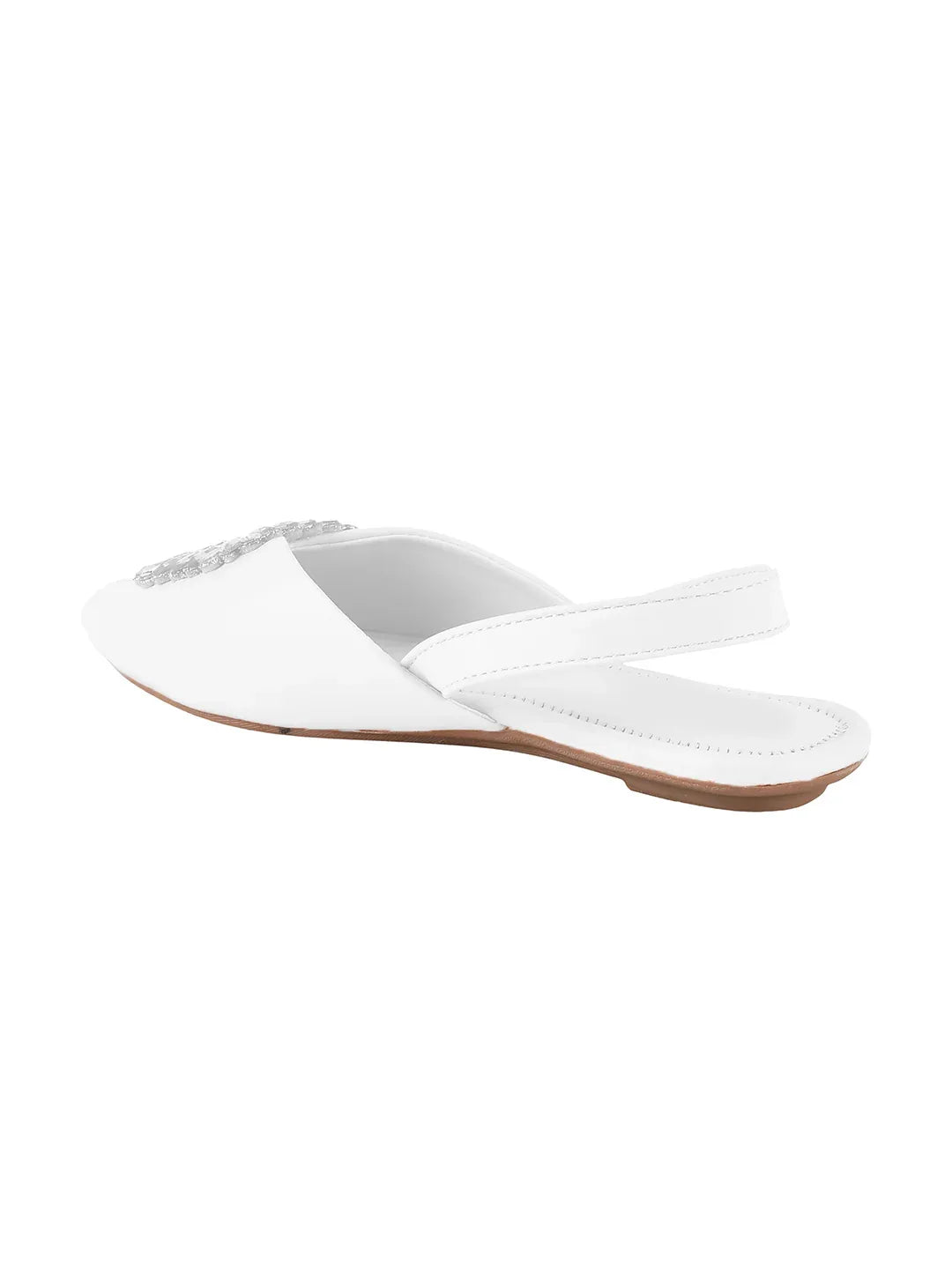 Chic Jewel Buckle Slingback Flats