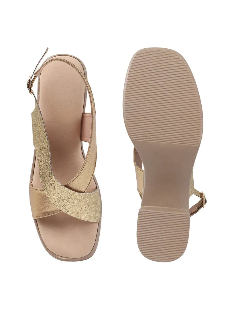 Party-Ready Sparkle Block Heels