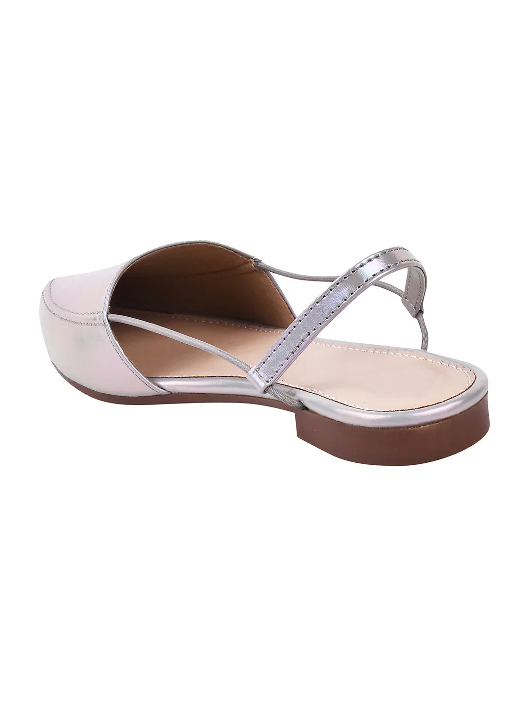 Elegance Metallic Pointed Slingback Flats