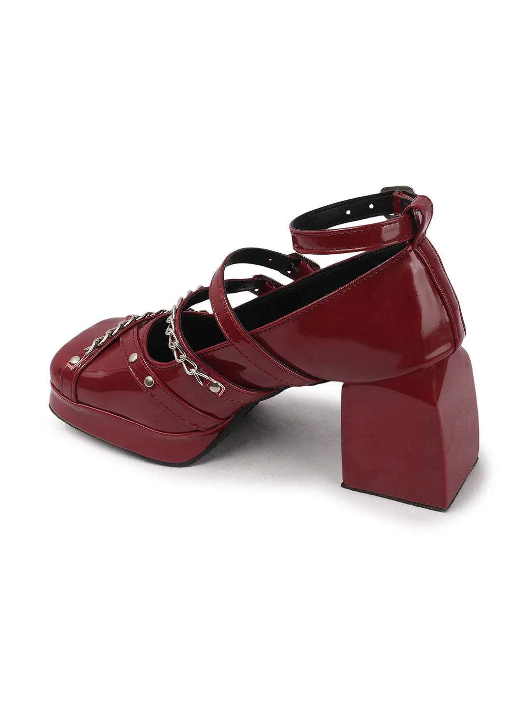 Statement Chain Accent Mary Jane Heels