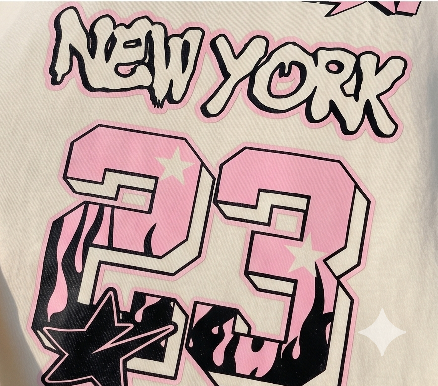 Oversized New York 23 Graphic Printed T-Shirt