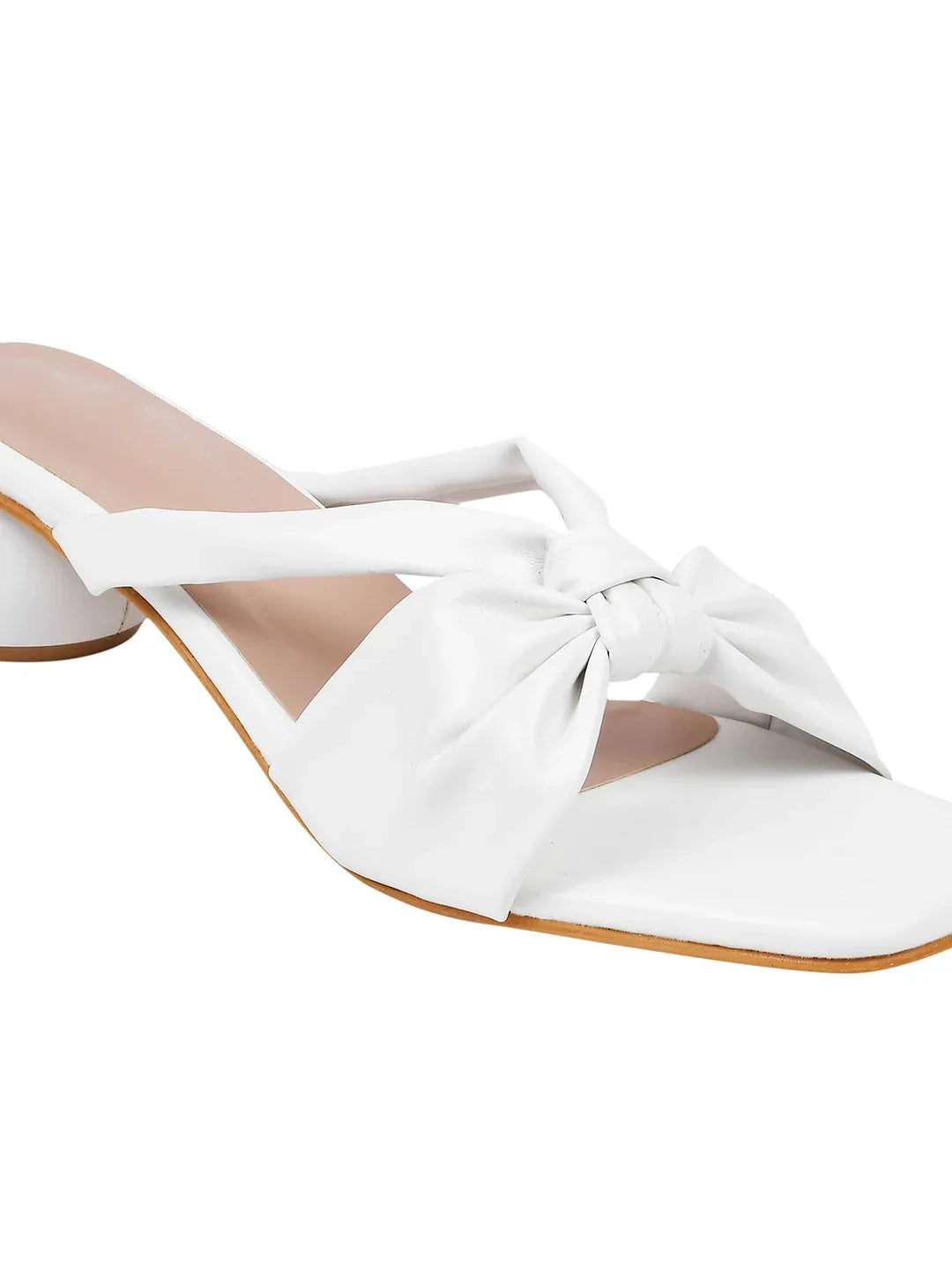 Elegant Knot Strap Block Heels