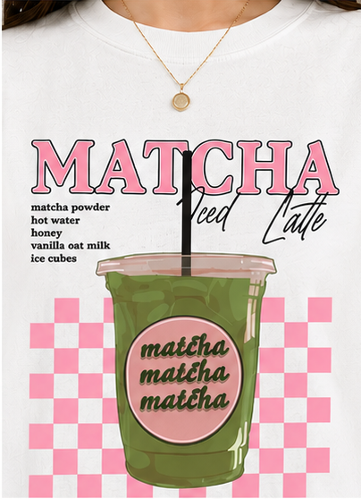 Oversized Matcha Graphic Printed T-Shirt
