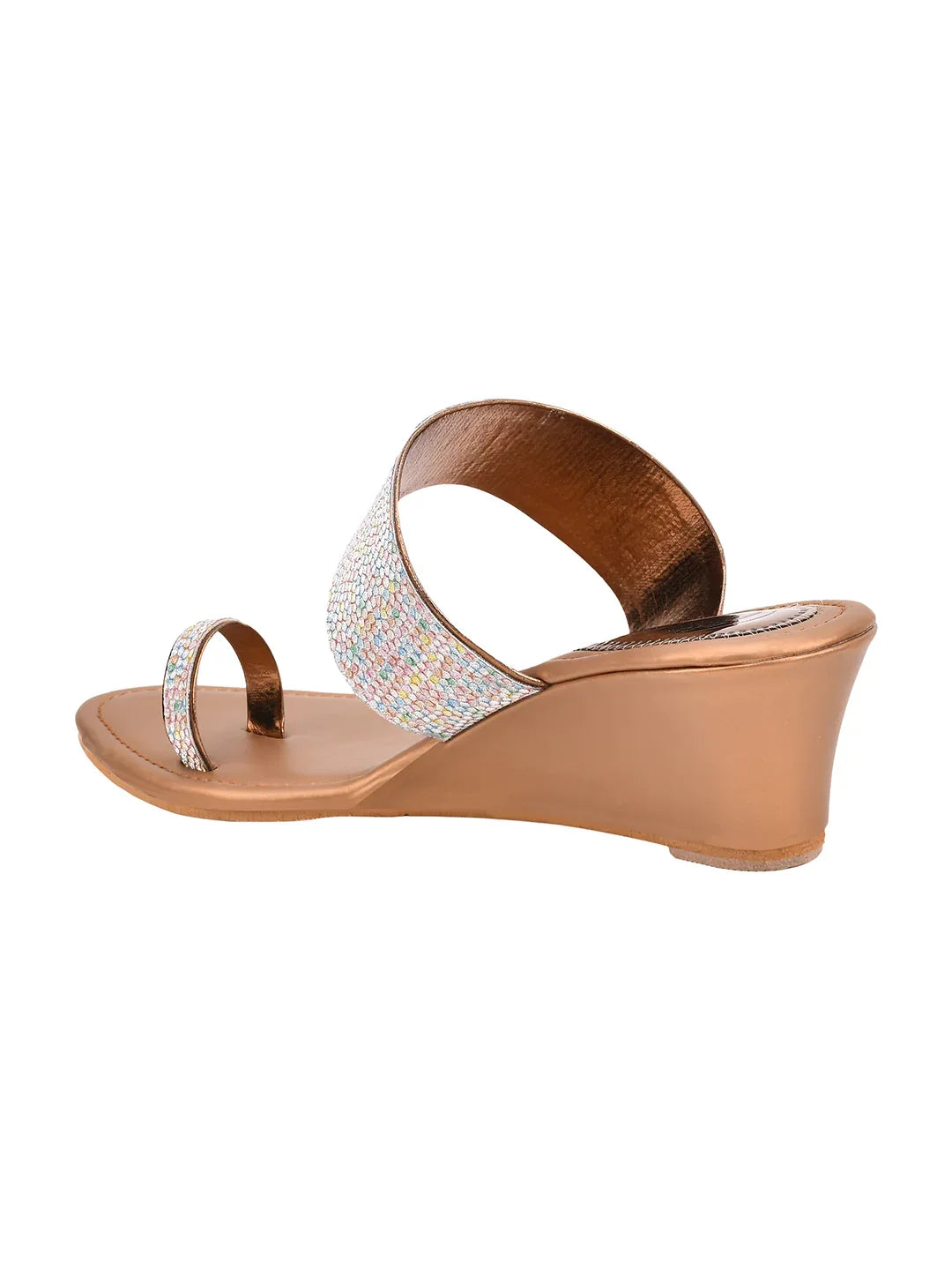 Shimmer Toe-Ring Wedge Heel