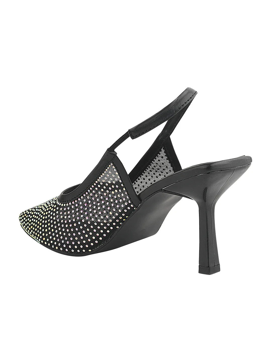 Rhinestone Detail Elegant Slingback Heels