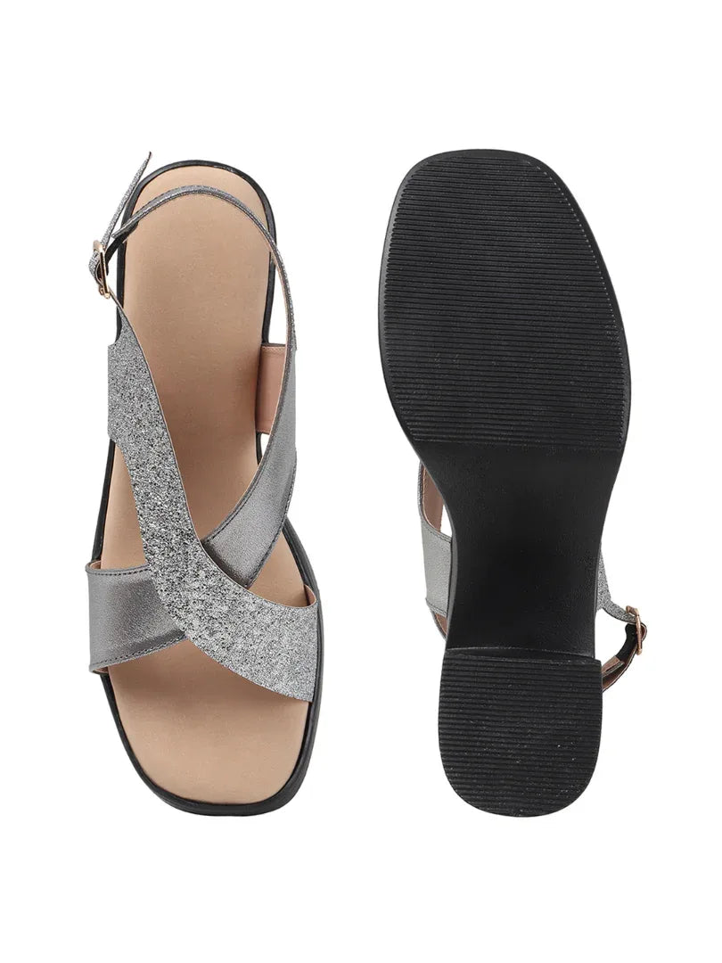 Party-Ready Sparkle Block Heels