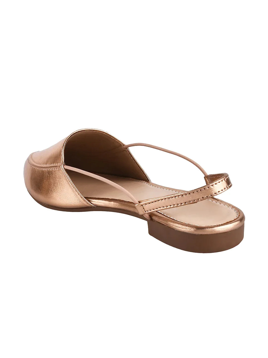 Elegance Metallic Pointed Slingback Flats