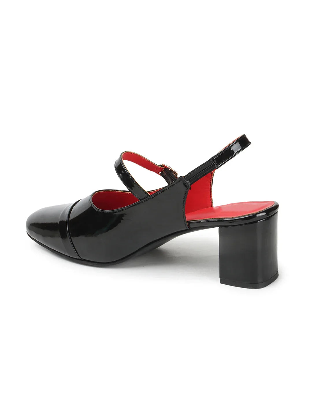 Classic Strap Detail Mid Heel Pumps