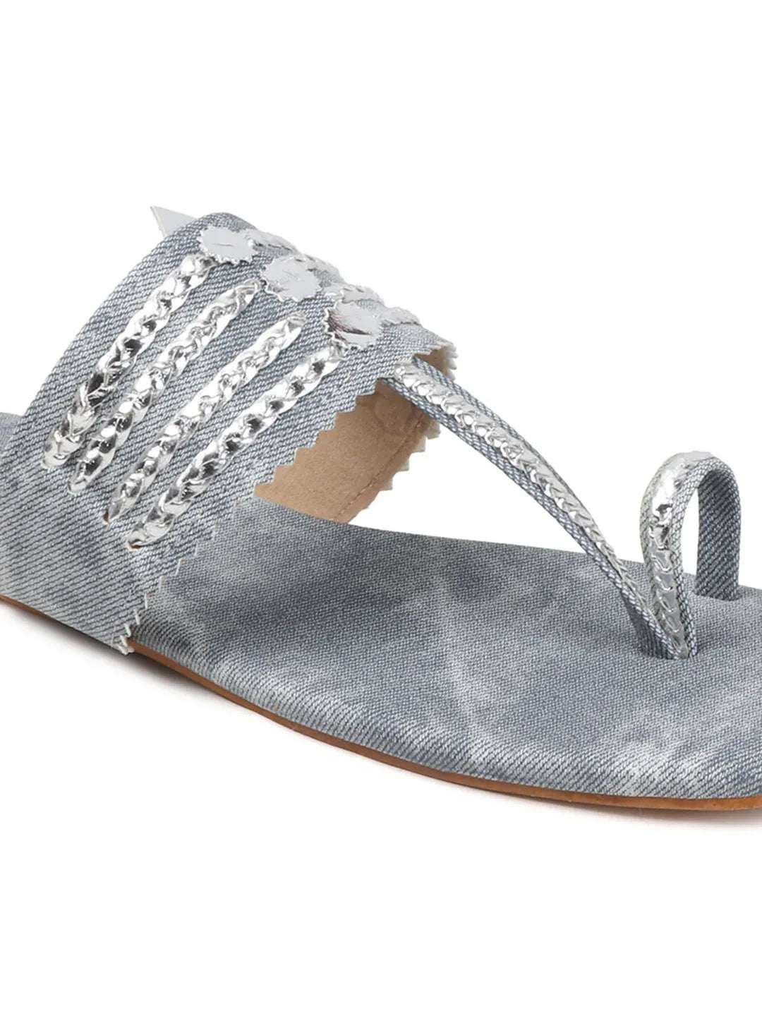Ethnic Chain Detail Flats