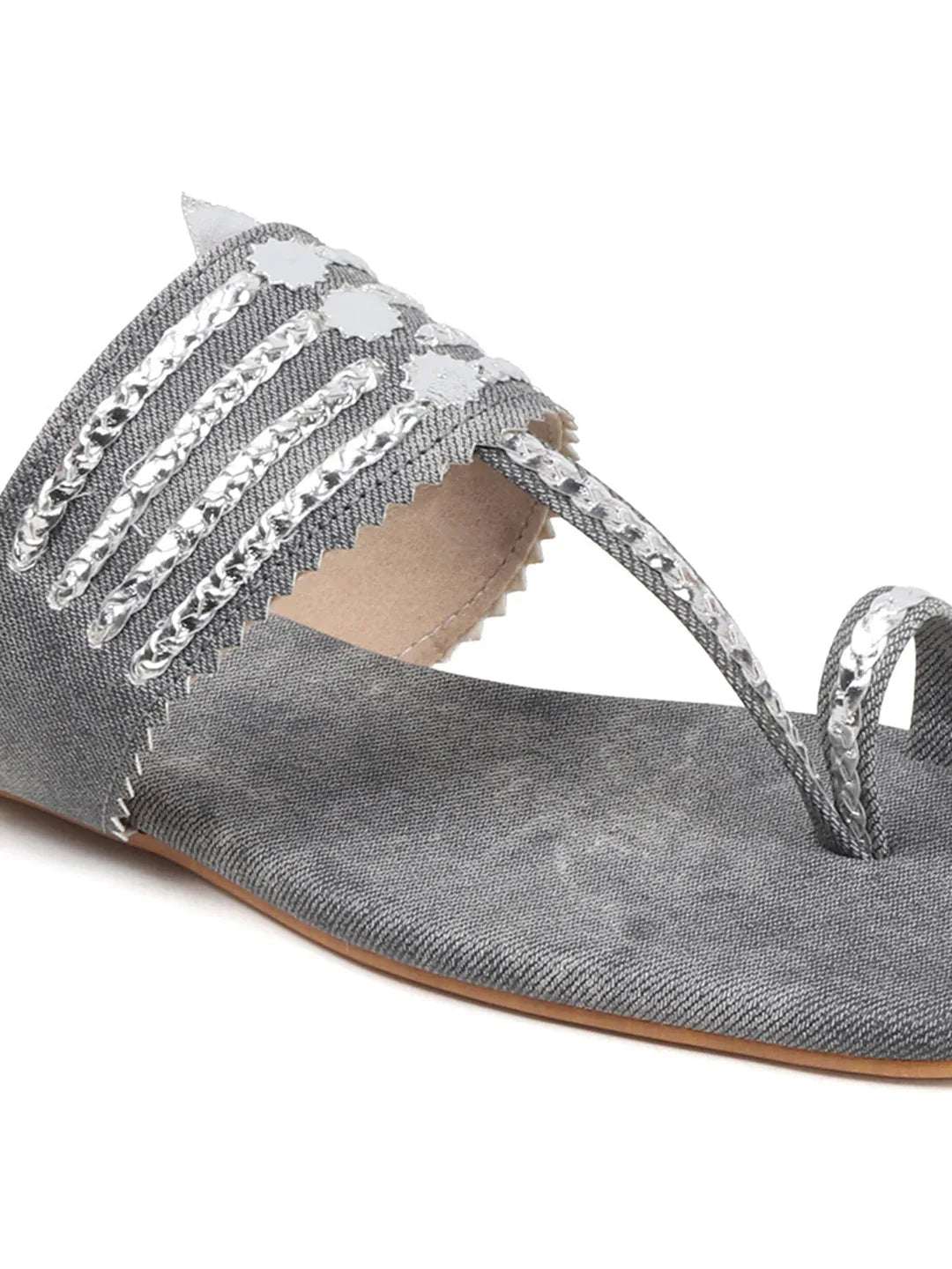 Ethnic Chain Detail Flats