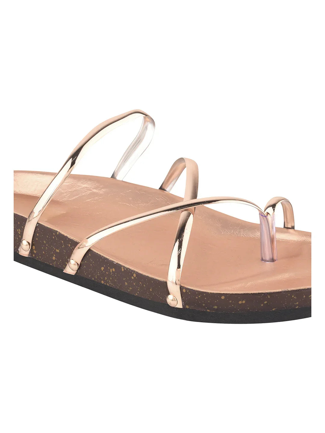 Minimal Luxe Metallic Slip-On Sandals