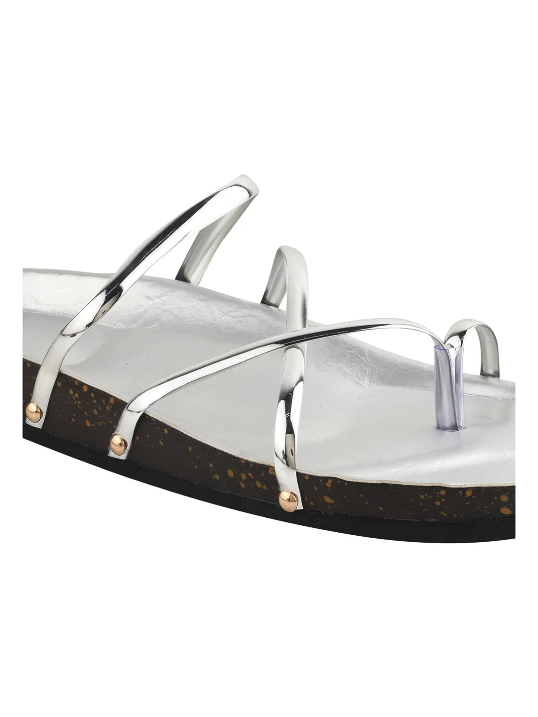 Minimal Luxe Metallic Slip-On Sandals