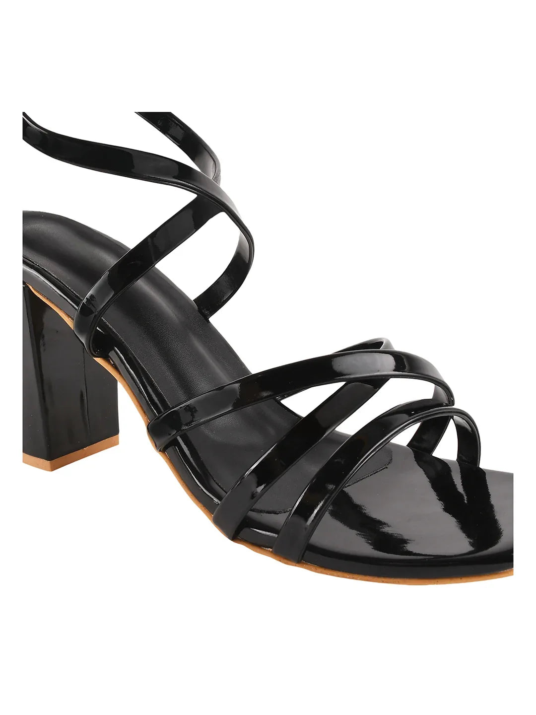 StrapAura Block Heel Sandals