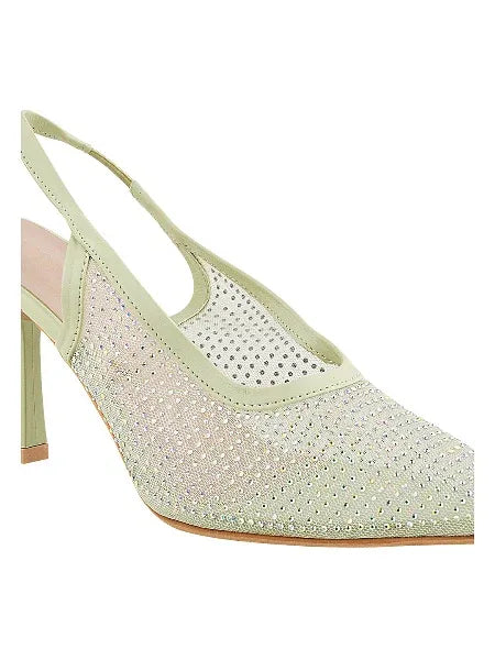 Rhinestone Detail Elegant Slingback Heels