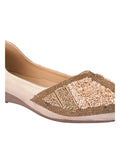 TRYME Festive Square Toe Embellished Stone Women's Juttis