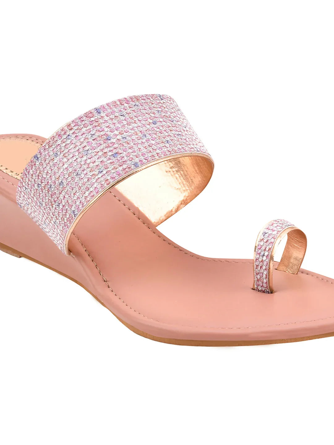 Shimmer Toe-Ring Wedge Heel