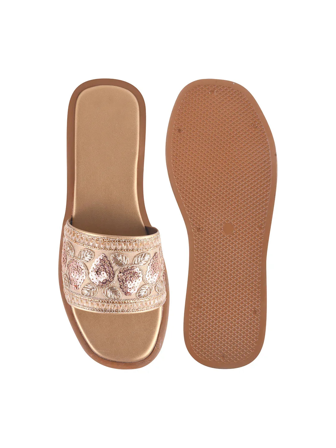 Royal Embroidery Comfort Platform Flats