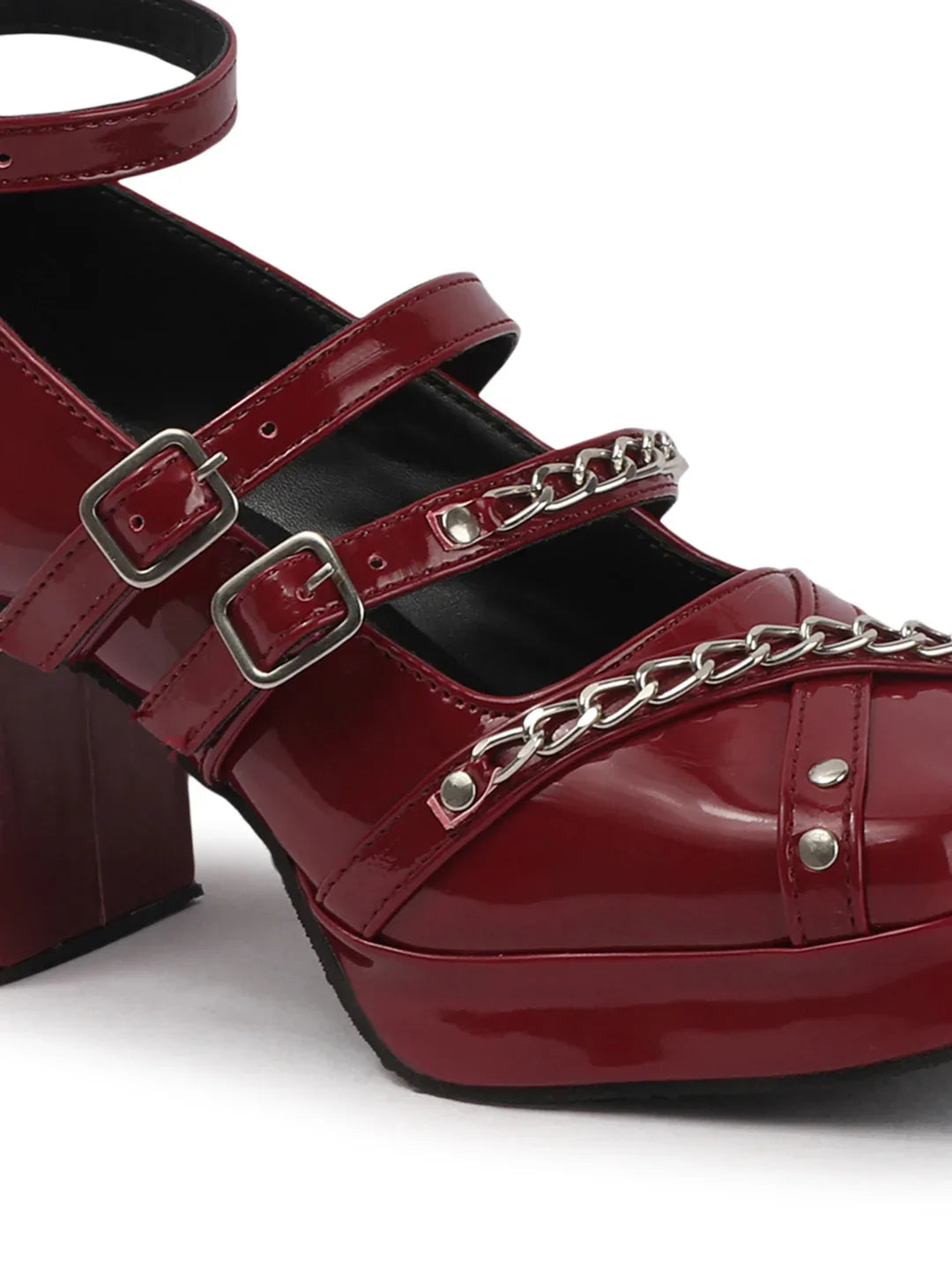 Statement Chain Accent Mary Jane Heels