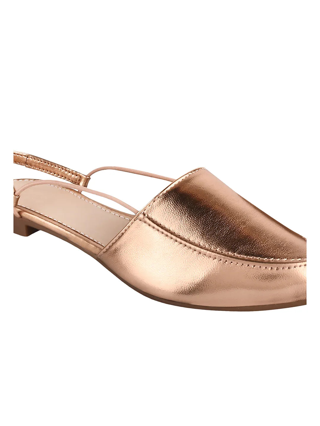 Elegance Metallic Pointed Slingback Flats