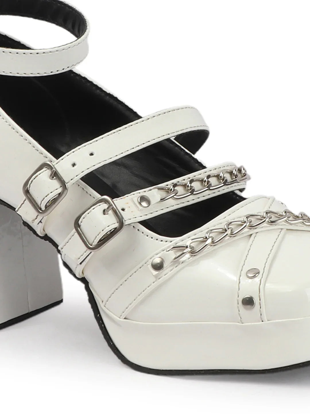 Statement Chain Accent Mary Jane Heels
