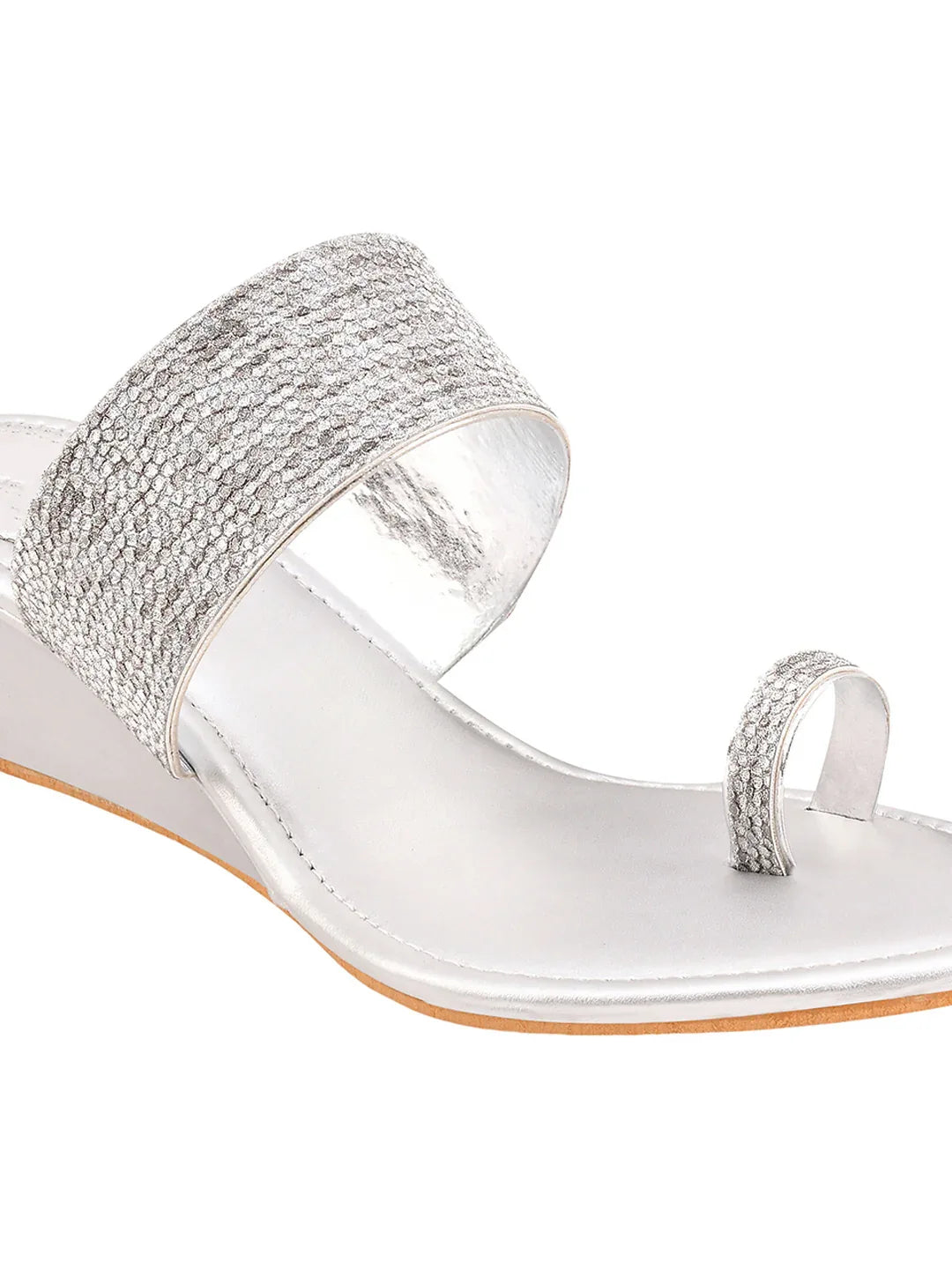 Shimmer Toe-Ring Wedge Heel