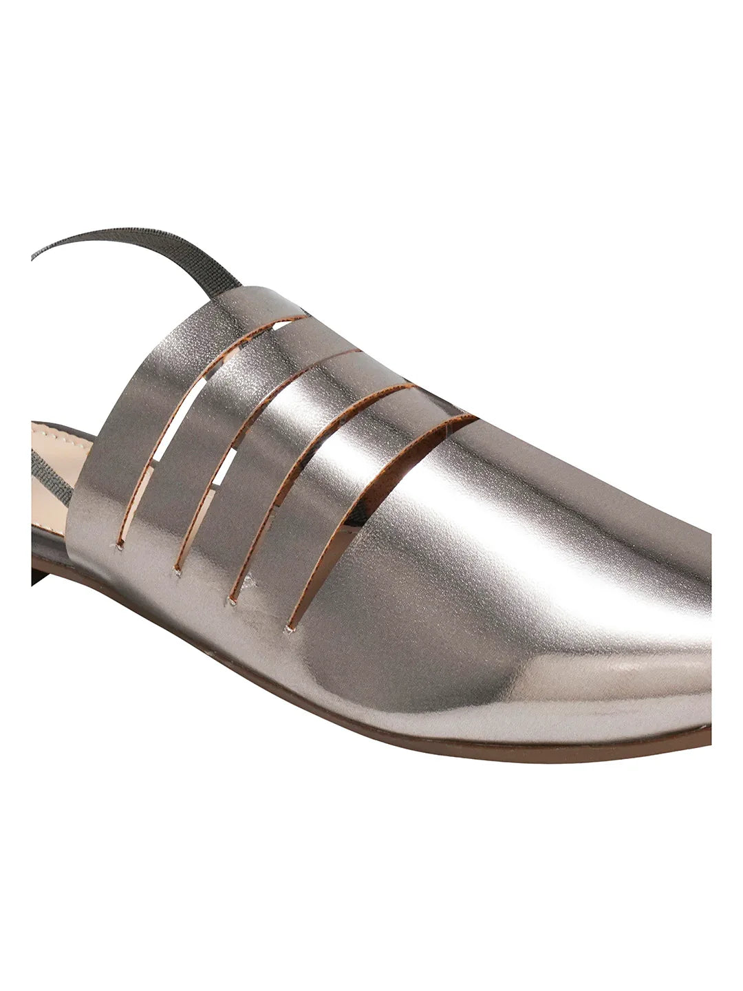 Women Metallic Slingback Mule with Pointed Toe