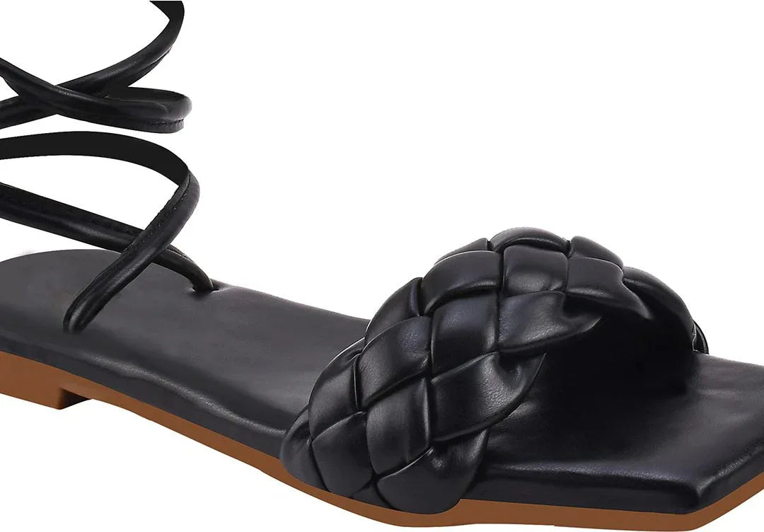 Urban Knot Ankle-Tie Sandals