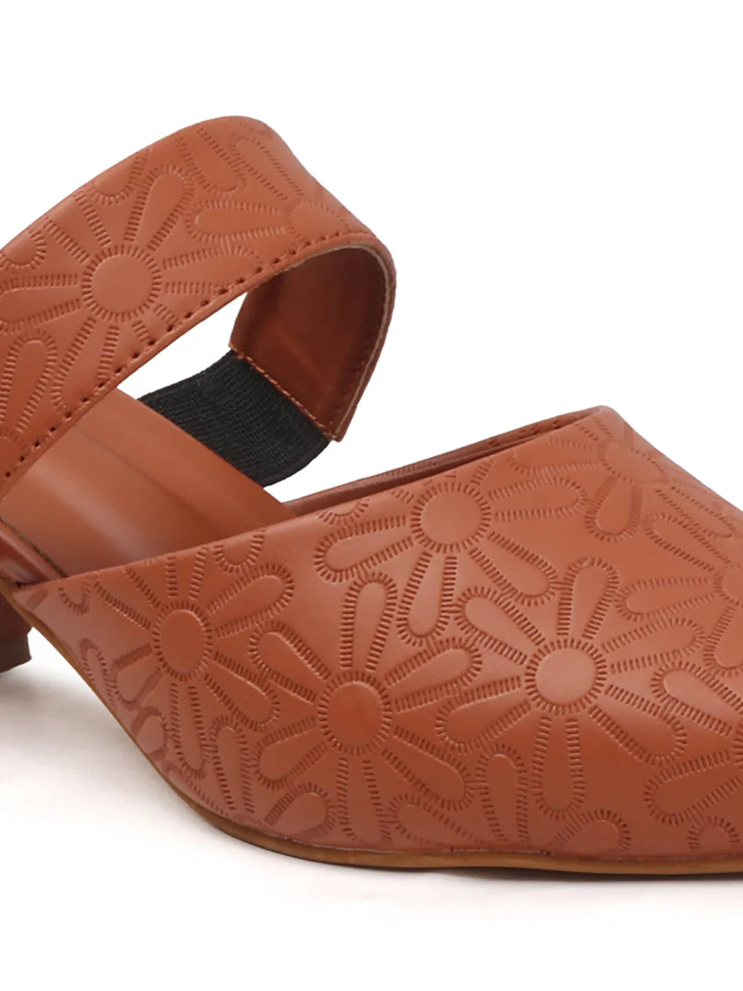 Glitter Strap Block Heel Sandals