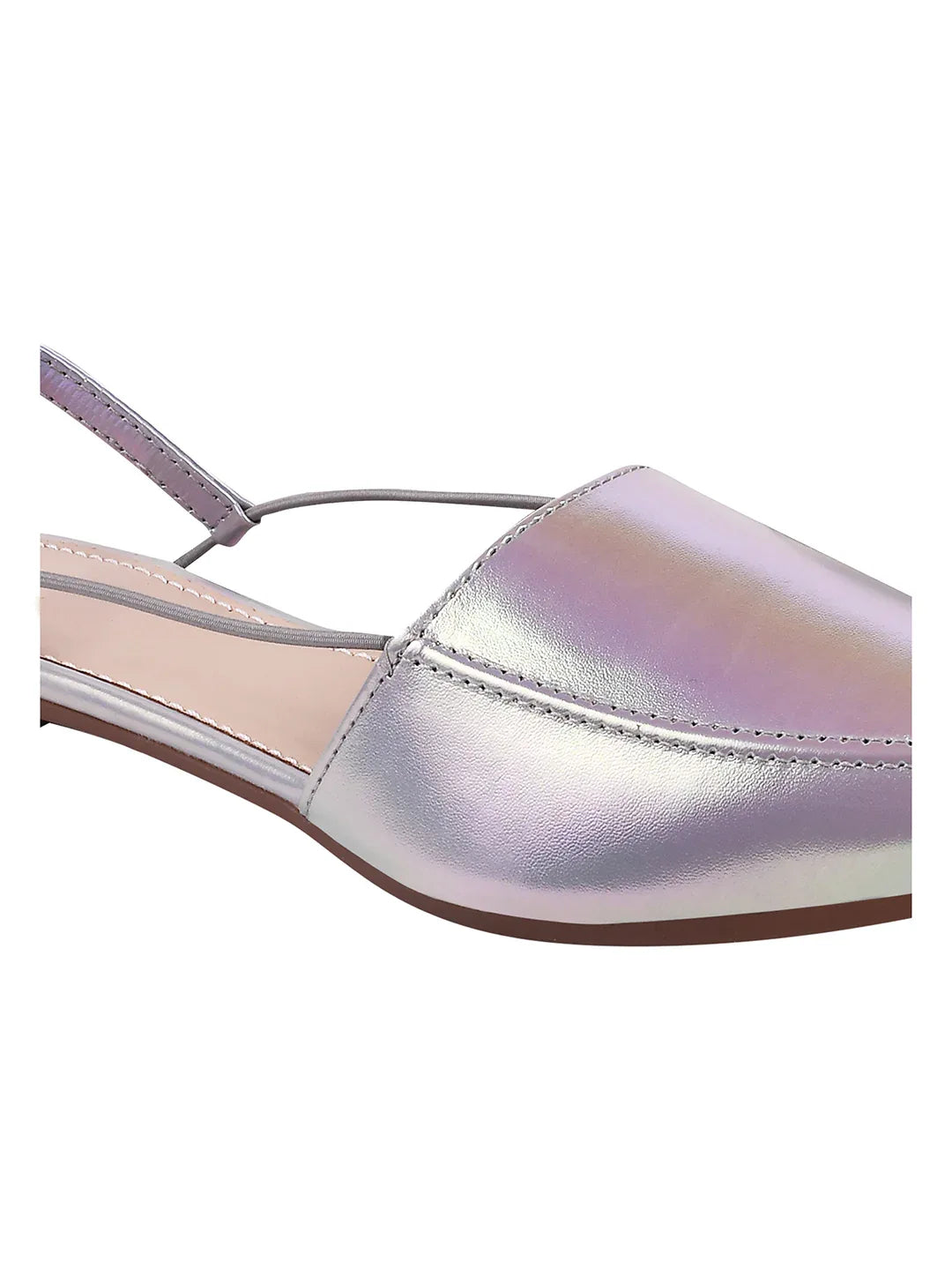 Elegance Metallic Pointed Slingback Flats