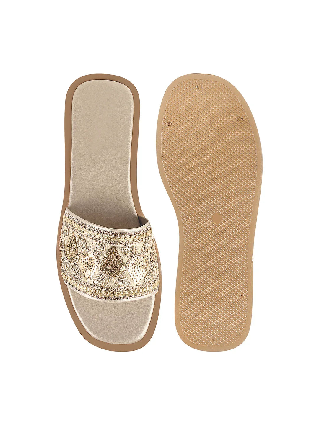 Royal Embroidery Comfort Platform Flats