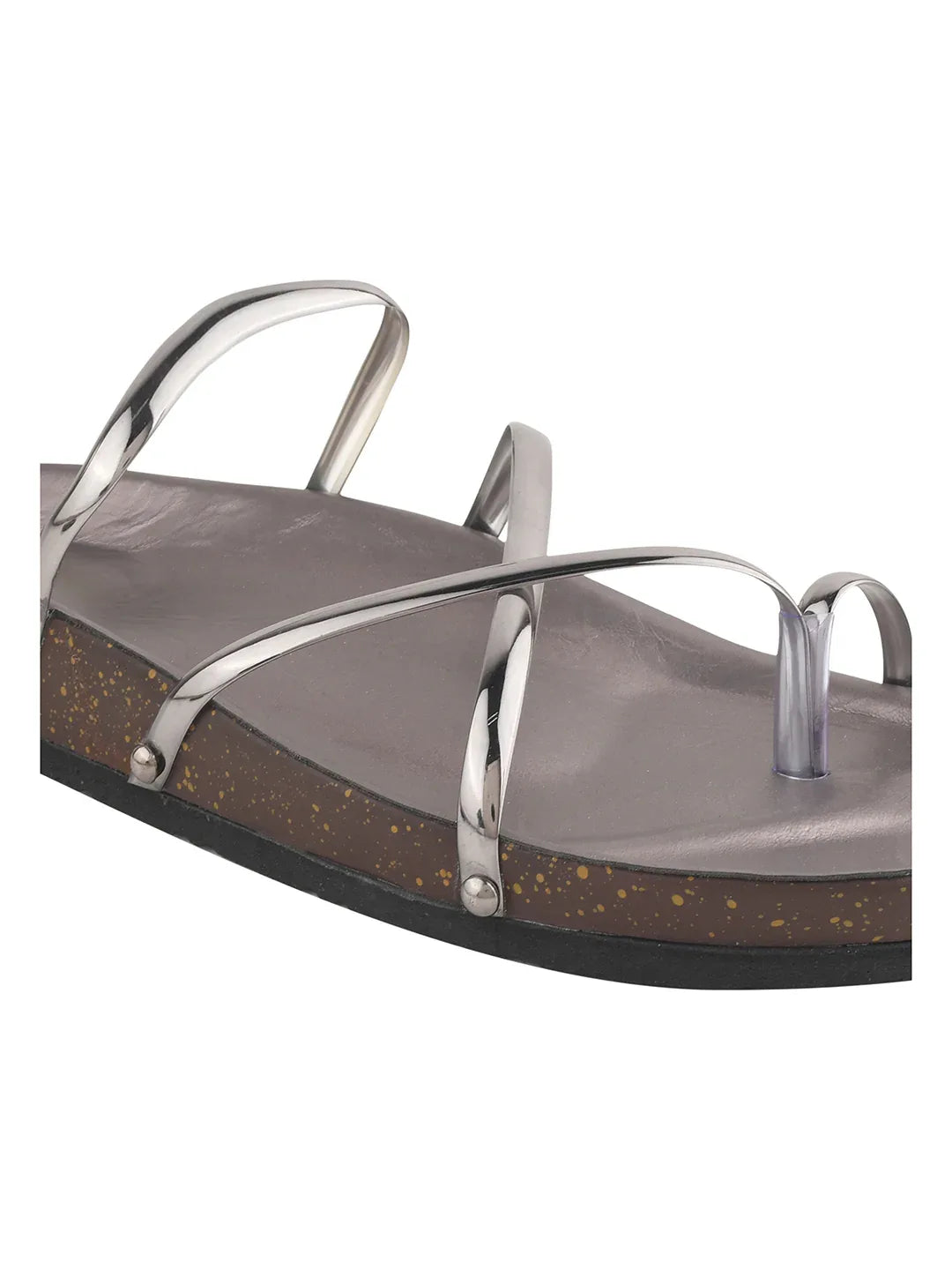 Minimal Luxe Metallic Slip-On Sandals